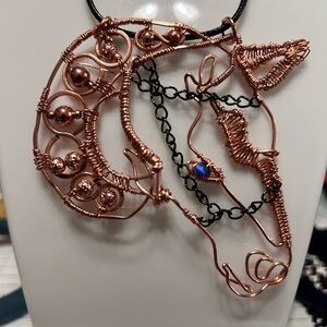 Handmade Copper horse pendant